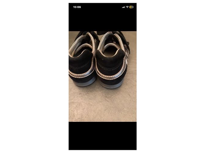 Sneakers Hogan in Pelle e Camoscio Nere e Argento - vista 3