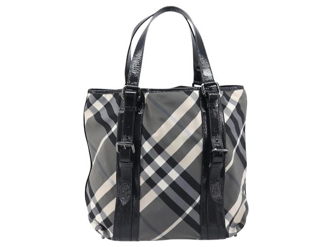 Burberry Nova Check Tote aus Canvas mit Karomuster Small - Ansicht 2