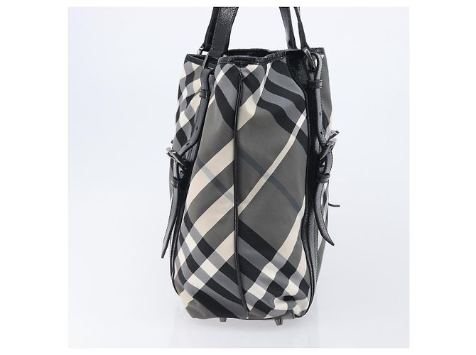 Burberry Nova Check Tote aus Canvas mit Karomuster Small - Ansicht 3