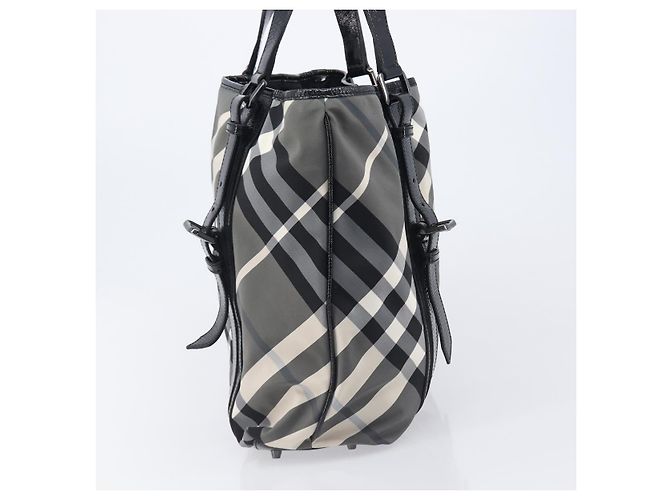 Burberry Nova Check Tote aus Canvas mit Karomuster Small - Ansicht 4