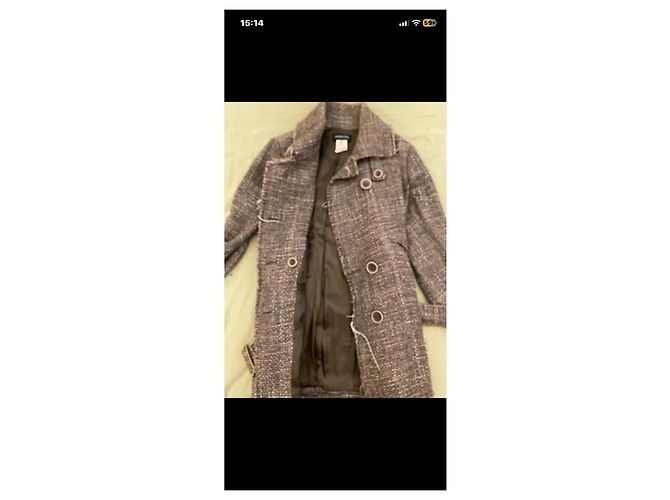 Chaqueta Patrizia Pepe de tweed marrón con cinturón - vista 7