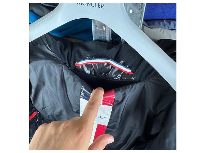 Giacca da sci lucida con cappuccio trapuntato e maschera Moncler Grenoble da donna, Nero, Taglia M - vista 11