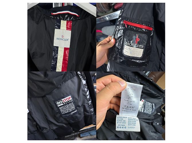 Giacca da sci lucida con cappuccio trapuntato e maschera Moncler Grenoble da donna, Nero, Taglia M - vista 12