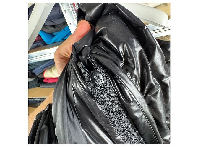 Giacca da sci lucida con cappuccio trapuntato e maschera Moncler Grenoble da donna, Nero, Taglia M - vista 17