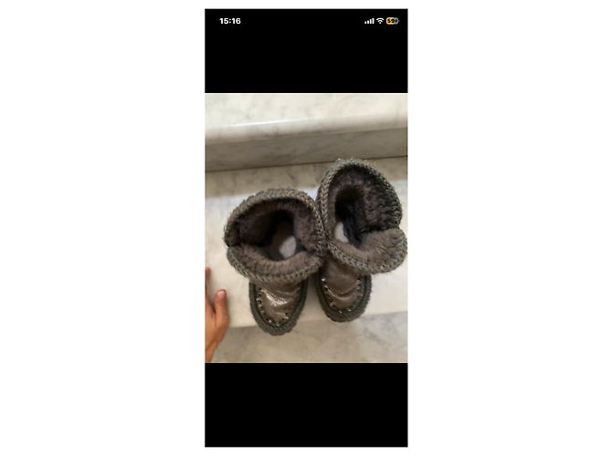 Mou Boots Mou Bottines en Cuir Métallisé - vue 3