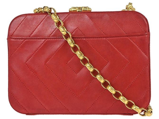 Chanel Camera Chevron Lambskin Medium - vista 2