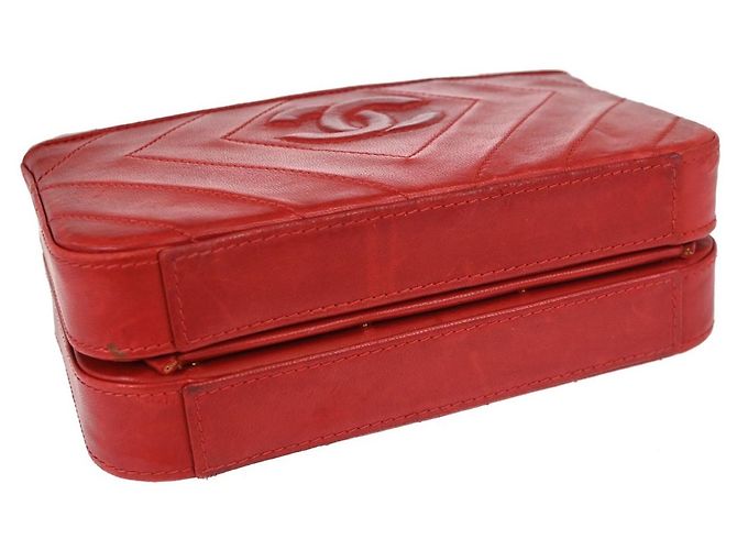 Chanel Camera Chevron Lambskin Medium - vista 4