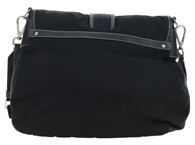 Prada Double Pocket Buckle Flap Tessuto and Leather Medium - vista 2