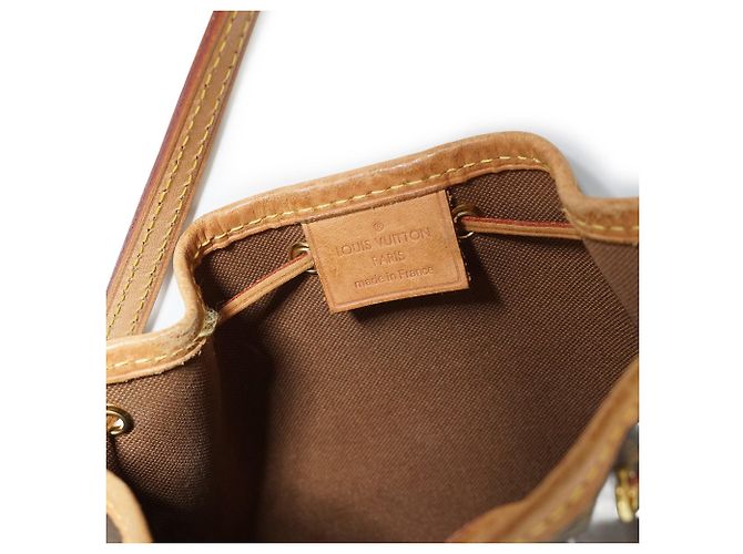 Noe Louis Vuitton Monogram Nano Noé Marrone Pelle - vista 14