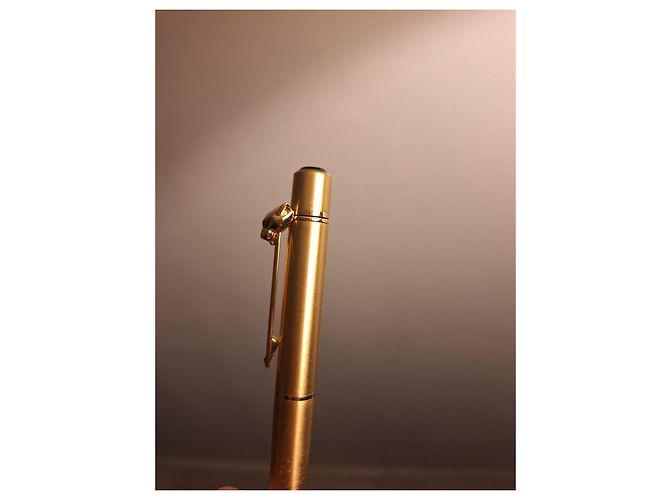 Stylo bille Cartier Panthère en métal doré - vue 2
