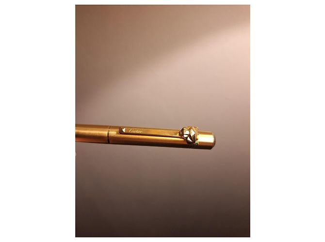 Stylo bille Cartier Panthère en métal doré - vue 5