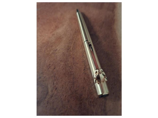 Stylo bille Cartier Panthère en métal doré - vue 7