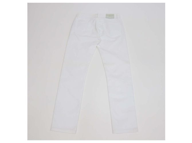 Pantaloni Slim in Denim Bianco Burberry Brit - vista 2