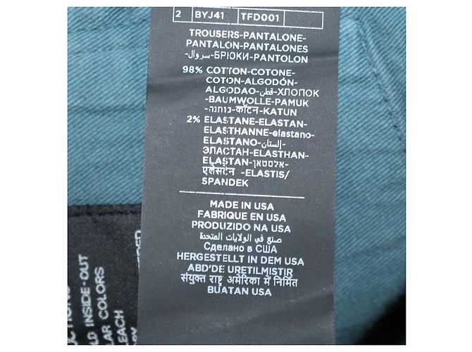 Tom Ford Teal Cotton Slim Fit Pants - view 6