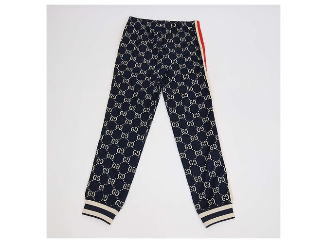 Gucci Jogginghose aus GG-Jacquard-Baumwolle in Navy Blau - Ansicht 2