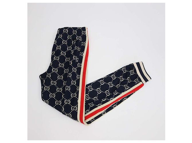 Gucci Jogginghose aus GG-Jacquard-Baumwolle in Navy Blau - Ansicht 3