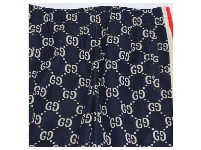 Gucci Jogginghose aus GG-Jacquard-Baumwolle in Navy Blau - Ansicht 4