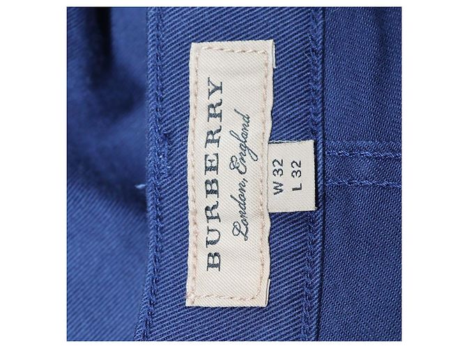 Pantaloni Slim Fit in cotone blu scuro Burberry - vista 5