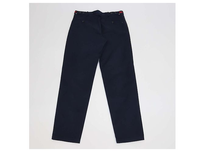 Pantaloni in twill di cotone blu navy Gucci - vista 2