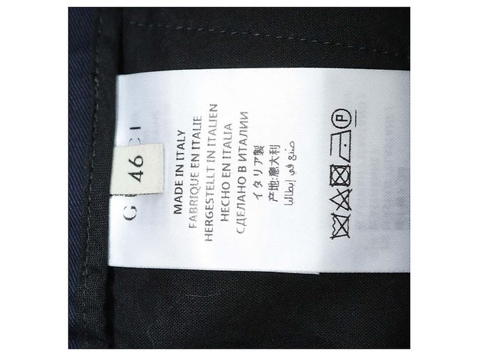 Pantaloni in twill di cotone blu navy Gucci - vista 6