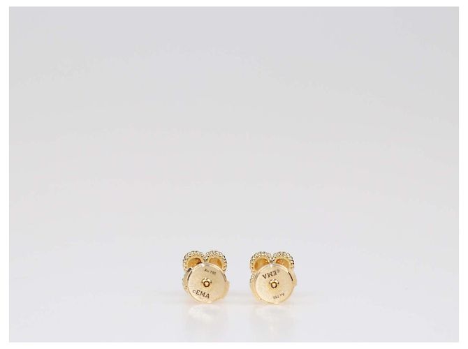 Orecchini a lobo Van Cleef & Arpels Sweet Alhambra in oro giallo 18K e madreperla - vista 4