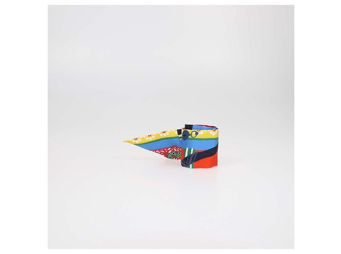 Hermès Twilly Hermes Multicolor Silk Fantaisie d'Etriers - vista 4