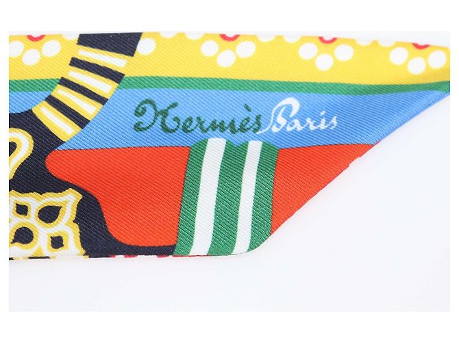 Hermès Twilly Hermes Multicolor Silk Fantaisie d'Etriers - vista 5