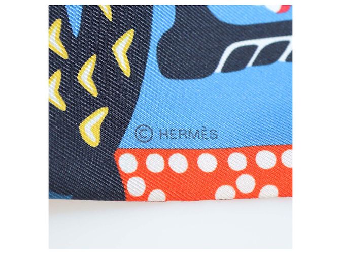 Hermès Twilly Hermes Multicolor Silk Fantaisie d'Etriers - vista 7