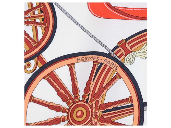 Hermès Foulard Hermes Multicolor Silk Stately Wheels 90 - vista 5