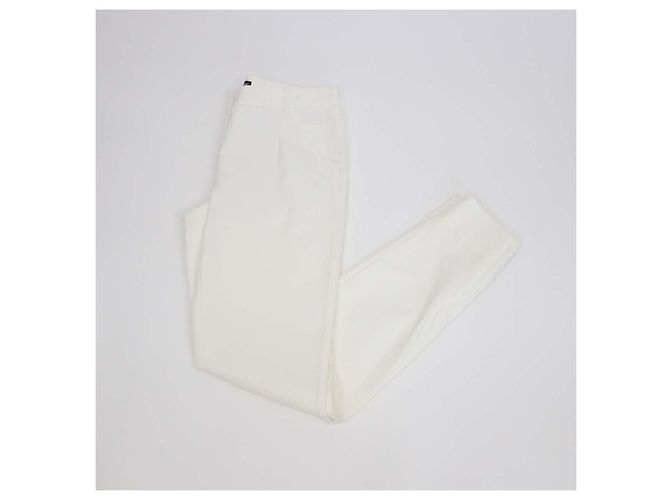 Calças Slim Fit de Algodão Branco Dolce & Gabbana - vista 4