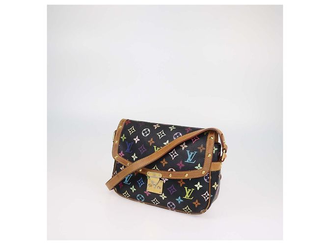 Borsa Louis Vuitton Sologne in tela Monogram Multicolor nera - vista 2