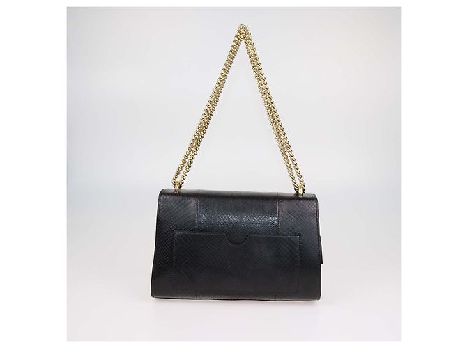 Gucci Medium Padlock Schultertasche aus schwarzem Python - Ansicht 3