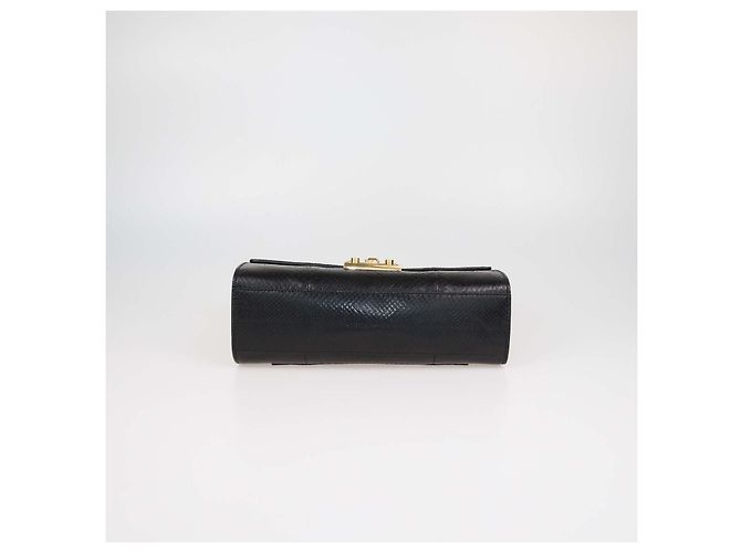 Gucci Medium Padlock Schultertasche aus schwarzem Python - Ansicht 4