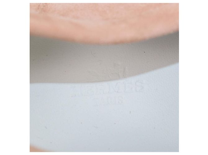 Hermès Sneakers Slip-On Hermes Game in camoscio nude - vista 6