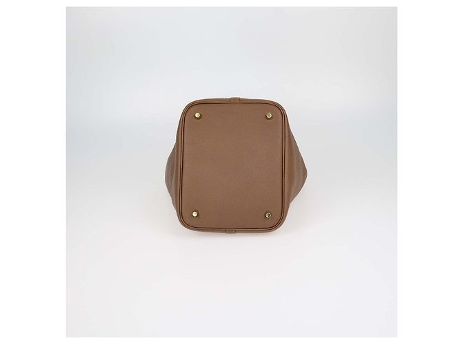Hermès Borsa Hermes Picotin Lock 22 in pelle Clemence marrone - vista 5
