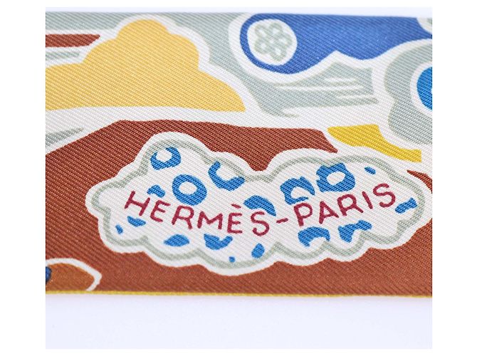 Hermès Hermes Multicolor Silk Bingata Twilly Scarf - view 5