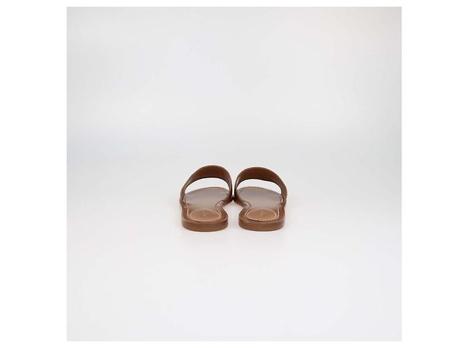 Sandali bassi Lock It in pelle marrone Louis Vuitton - vista 5