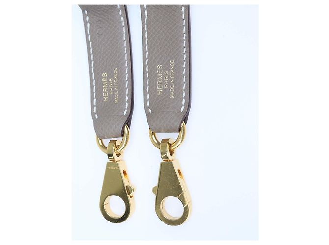 Hermès Etoupe Epsom Leather Attache con attacchi per tracolla Soie - vista 4
