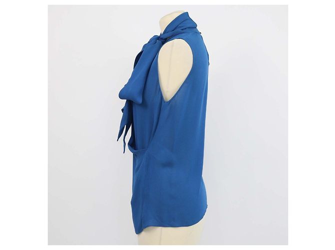 Emilio Pucci Blue Silk Asymmetrical Top - view 2