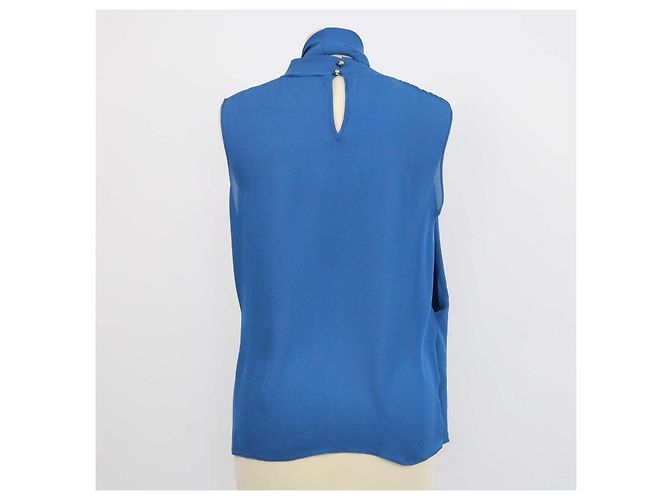 Emilio Pucci Blue Silk Asymmetrical Top - view 3