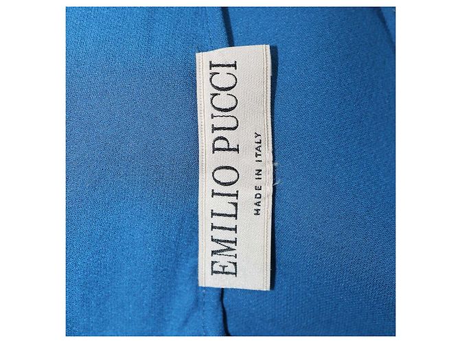 Emilio Pucci Blue Silk Asymmetrical Top - view 5