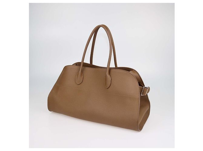 Borsa tote Margaux E/W in pelle marrone The Row - vista 2