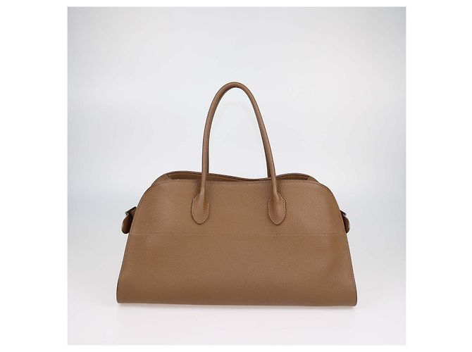 Borsa tote Margaux E/W in pelle marrone The Row - vista 3