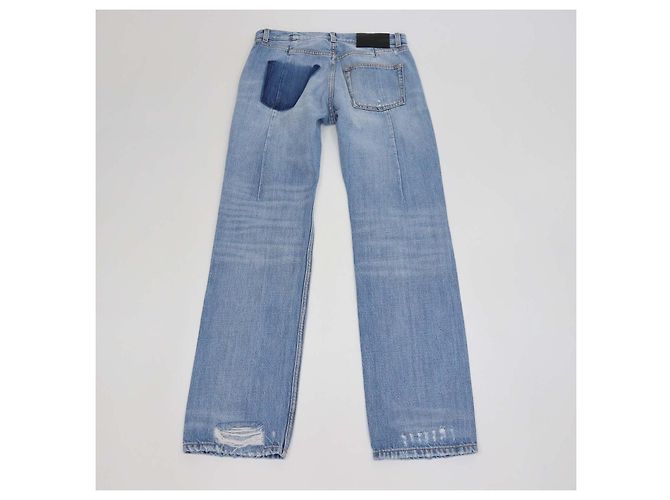 Pantalones rectos de denim azul Givenchy con efecto desgastado - vista 2