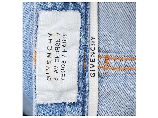 Pantalones rectos de denim azul Givenchy con efecto desgastado - vista 5