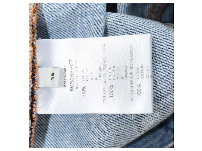 Pantalones rectos de denim azul Givenchy con efecto desgastado - vista 6