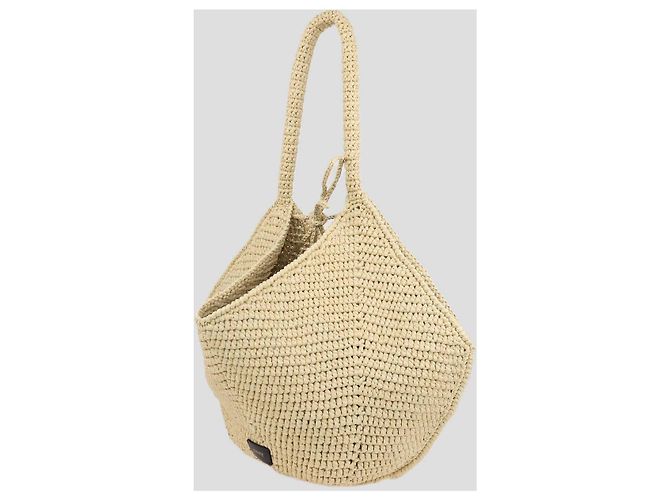 Khaite Bolso Tote Lotus Medium de rafia natural - vista 2