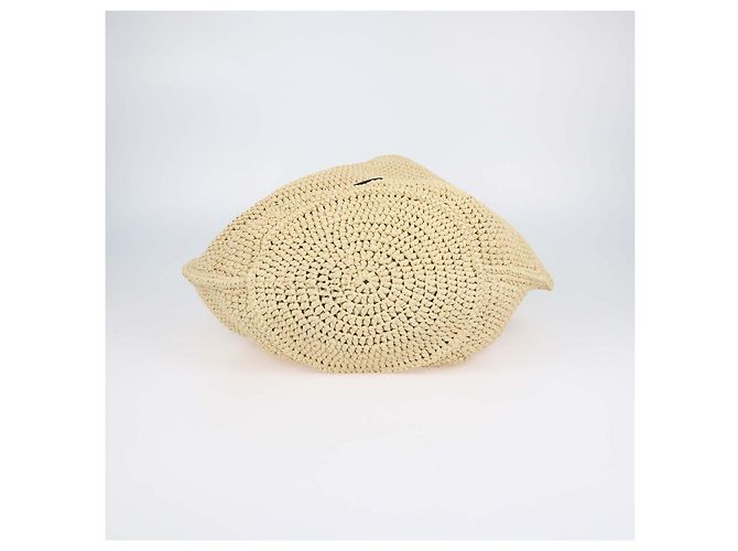 Khaite Bolso Tote Lotus Medium de rafia natural - vista 4