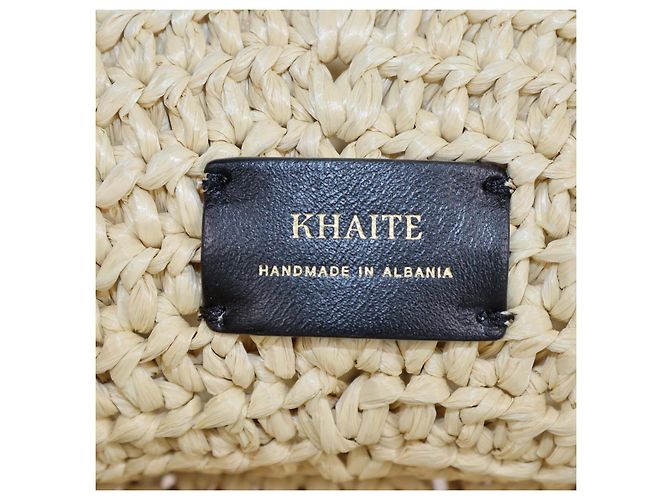 Khaite Bolso Tote Lotus Medium de rafia natural - vista 5
