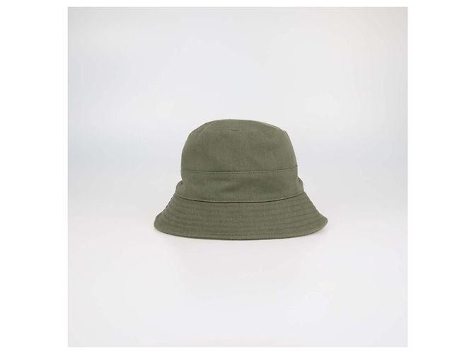 Céline Sombrero bucket Celine de algodón verde con bordado Triomphe - vista 3